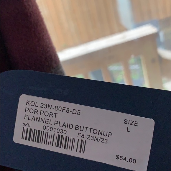 New Kolby Mens flannel plaid Button Up - Picture 5 of 8